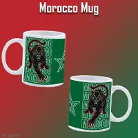 Roly Morocco Personalized Mug with Logo and Text - Print mug with Morocco Black panther - Tea / Coffee mug - Personalized High Quality