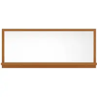 OZAIA Wandspiegel met plankje van eikenhout - L120 x H50 cm - Naturel - JIAO