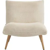 Vente-unique Fauteuil in beige nepbont - PEPITA