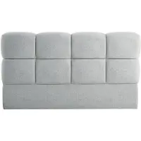Vente-unique Hoofdbord 180 cm - Gestructureerde stof - Lichtgrijs - DAMADO