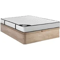 Vente-unique Set 160 x 200 cm bedbodem met opbergruimte, kleur licht naturel + pocketveringmatras 7 zones en traagschuim dikte 22cm - LUREAN van YSMÉE