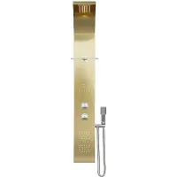 Vente-unique Thermostatische hydromassagedouchekolom - Goud - B45 x H150 cm - JOSTA