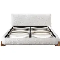 Vente-unique Bedframe stof wit 180 x 200 cm GAMURA