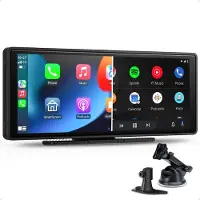 Carme CarPlay Scherm 10 Inch - Apple CarPlay & Android Auto (Draadloos) - Touchscreen - Navigatiesysteem auto - Geschikt voor Apple CarPlay & Android Auto - Android Auto scherm
