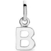 The Jewelry Collection Zilver Gerhodineerde Hanger letter B 1333742