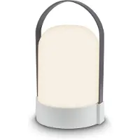 Briloner Asa groot - Oplaadbare Tafellamp - snoerloze lamp - dimbaar - kampeerlamp - 90 Lm - voor binnen en buiten - 14.5 x 13.5 x 24 cm - grijs