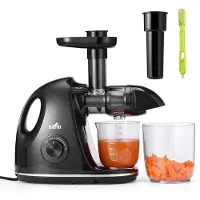 Bardi Slowjuicer – Coldpress Fruitpers voor Groenten & Fruit – 700 ml Pulpreservoir – Met Schenkkan – Zwart