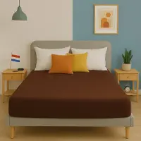 Saphira ESSENTIALS Badstof Hoeslaken – Bruin – 140x200 cm – 30 cm Matrashoogte – 80% Katoen / 20% Polyester – 360° Rondom Elastiek – Luxe Comfort & Perfecte Pasvorm
