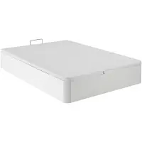 Vente-unique Set 140 x 190 cm bedbodem met opbergruimte, wit + matras met pocketveren met ingebouwd dekmatras van 29 cm dik - CANTERBURY van YSMÉE