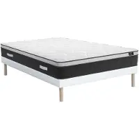 Vente-unique Set bedbodem en hybride matras met pocketveren en vormgeheugen ASTRIA Art Collection van YSMÉE - 160 x 200 cm