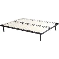 Vente-unique Set lattenbodem en matras met veren WOLKENLOS van MORGENGOLD - 140x200 cm