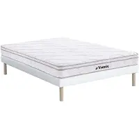 Vente-unique Set bedbodem + matras met veren met 3 zones WOLKENTANZ van MORGENGOLD - 160 x 200 cm