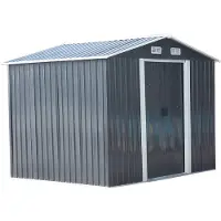 Vente-unique Tuinhuisje van grijs gegalvaniseerd staal MANSO - 5,2m²