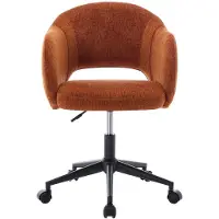 Vente-unique Bureaustoel - Stof met textuur - Terracotta - ACACILIO