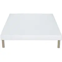 Vente-unique Decoratieve gewatteerde bedbodem 140 x 190 cm 9 latten - Wit - ASTHENIS van YSMÉE