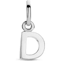 The Jewelry Collection Zilver Gerhodineerde Hanger letter D 1333744