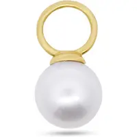 New Bling - 9NBG-O141 - 14K goud – Oorbelhanger - per stuk – Met Parel