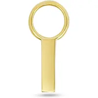 New Bling - 9NBG-O152 - 14K goud – Oorbelhanger - per stuk – Rechthoek