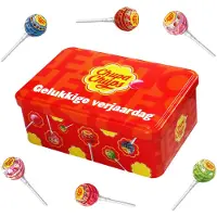 Chupa Chups Best of candy collection box "Gelukkige verjaardag" - lolly - lollies in verschillende smaken - 48 stuks - geschenkdoos - snoepcadeau - 620g