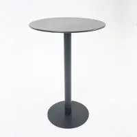 Vita Santo bartafel Ø70 met 2 Porto barstoelen zwart