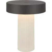 Briloner B.K.Licht Bito - Tafellamp oplaadbaar - snoerloze lamp - dimbaar - met batterij - Ø16 x 20cm - grijs