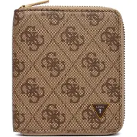 GUESS portemonnee Milano Zip Around Wallet Beige Brown Lichtbruin