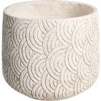 Beliani ERIROS - Bloempot - Lichtbeige - 31 x 31 x 29 cm - Klei-vezelmengsel