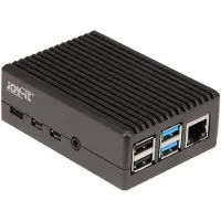 Joy-It aluminium behuizing voor Raspberry Pi 4B met koellichamen - zwart