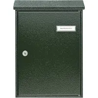 Burg wachter 61070 LETTER 5832 GR Brievenbus Staal Groen Sleutelslot