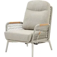 AVH-Collectie Monza verstelbare lounge tuinstoel aluminium latte