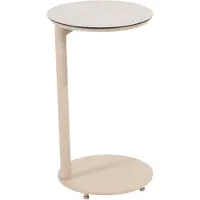 4SO Vic bijzettafel 30xH50 cm printed ceramic latte