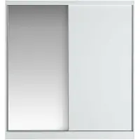Vente-unique Kast met 2 schuifdeuren - Met spiegel - L200 cm - Wit - OCHIRA
