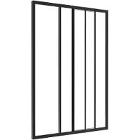 Vente-unique Schuifraam van gepoedercoat zwart aluminium 90 x 130 cm (B x H) -RAVENA