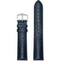 Hirsch Hirsh Horlogeband Camelgrain Blauw - Leer - 20mm