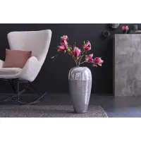 Invicta Elegante vaas ORIENTAL 50cm zilver in wild hamerontwerp - 41550