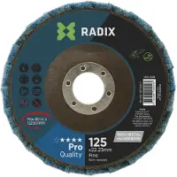 Radix - Lamellenschijf - Non-woven - Polijstschijf Inox, Staal & Aluminium - 125 x 22,23 mm - Fijn