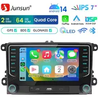 Hexinex Quad-Core autoradio Geschikt voor VW GOLF 5 6 Touran Tiguan - Draadloos CarPlay, Android Auto, multimediaspeler, 2GB+64GB