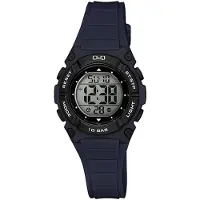 Q&Q Q & Q Kinder digitaal kinder horloge Zwart - Horloge - Siliconen - Zwart -