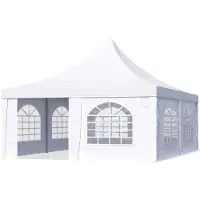 TOOLPORT Pagodetent 5x5 m, PVC 700, wit