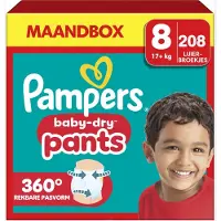 Pampers Baby-Dry Pants - Maat 8 - 208 Luierbroekjes - 17kg+