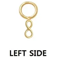 New Bling - 9NBG-O113-L - 14K goud – Oorbelhanger - per stuk – Infinity Links