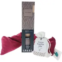 Spaas Geurstokjes Bergamot Cadeauset – Perfume Sticks, Warmtekussen & Kaars “Warm Hug For You” – Knus Cadeau voor Iedereen