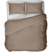 Kayori Dekbedovertrek Watari Mokka Linnen-200 x 200 / 220 cm | 2-Persoons
