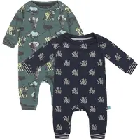 Charlie Choe - 2pack - Groen -Navy - Boxpak - Salopette - Kruippakje - Babypakje - Jumpsuit - Geboortepakje - Romper - Draken - Dieren - Maat 62