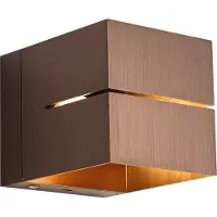 QAZQA Moderne wandlamp donkerbrons incl. LED en touchdimmer oplaadbaar - Joris Groove
