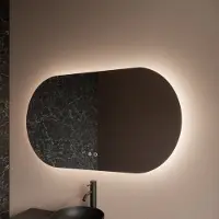 Gliss Design Badkamerspiegel Gliss Orion 70x100cm Horizontaal LED Incl. Spiegelverwarming