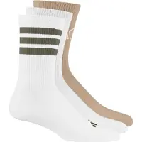 Adidas Sportsokken 'Logo 3 Pairs' beige / cappuccino / donkergroen / wit