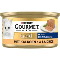 Gourmet 24x Gold Kattenvoer Nat Mousse Kalkoen 85 gr