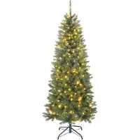 HOMCOM Kerstboom - Kunststof - 75x75x180cm - Groen