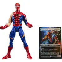 Hasbro Magic The Gathering Marvel Legends Battle-damaged Spider-man Figure With Exclusive Foil Card English 15 Cm Blauw Kinderen
